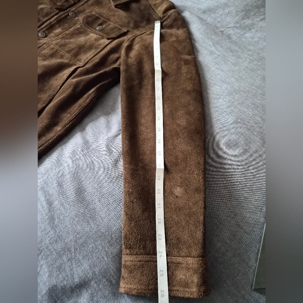 Iron & Resin Brown Buffalo Suede Mechanic Jacket In XL - Picture 8 of 10